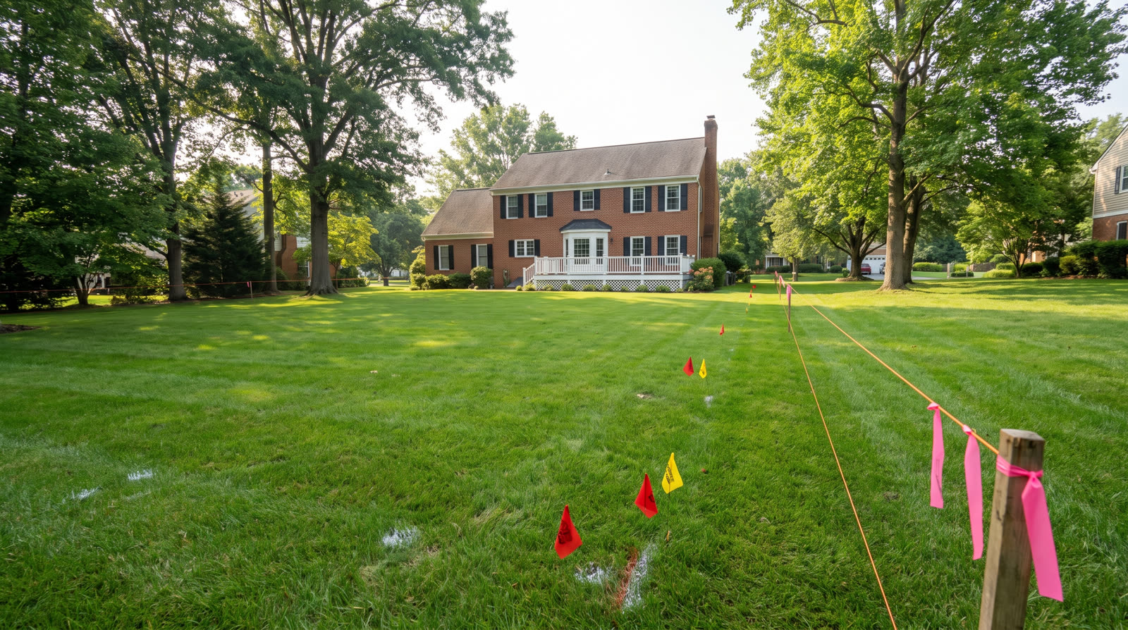 The same yard before the fence